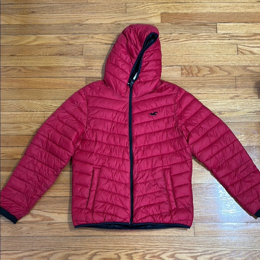 Hollister Red Puffer Jacket